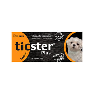 Ticster Plus Spot-on Hund 4-10 kg - 6 Pipetten