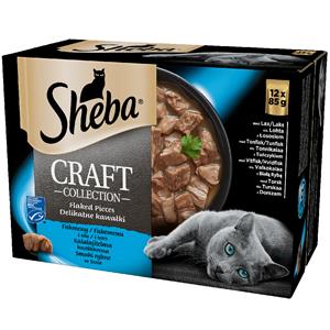 Sheba Les Créations Kattenvoer Collection Pack 12 x 85 g - Visselectie in Saus