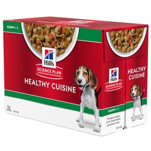 Hill's Science Plan Puppy Medium & Large Healthy Cuisine met Kip - 12 x 90 g