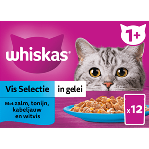 Whiskas 1+ Fisch Selection in Gelee Multipack (12 x 85 g) Pro Packung (12 x 85g)
