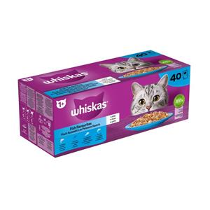 Whiskas 1+ Selectie In Gelei Maaltijdzakjes Multipack - Kattenvoer - Vis 40x85 g