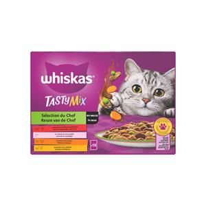 Whiskas 1+ Tasty Mix Empfehlung vom Chef in Sauce Multipack (12 x 85 g) Pro 4 Packungen (48 x 85g)