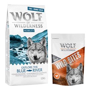 2x12kg Wolf of Wilderness Mobility Explore The Blue River Scharrelkip & Zalm Hondenvoer droog