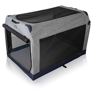 Knuffelwuff faltbare Hundebox Transportbox mit Aluminiumgestell L