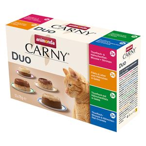 Animonda Carny Adult Duo 24 x 70 g - Gemengd pakket (4 Soorten)