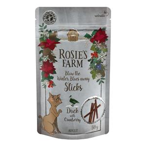 Rosie's Farm Snack "Sticks" wintereditie: Eend met veenbessen - 50 g