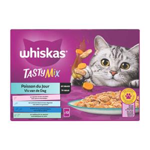 Whiskas 1+ Vis Van De Dag In Saus Maaltijdzakjes Multipack - Kattenvoer - Vis 12x85 g