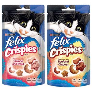 Felix Crispies Kattensnoepjes - Zalm & Forel