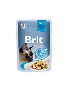 Brit Premium Gravy w/ Chicken Fillets for Adult Katten 85g