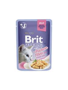 Brit Premium Jelly w/ Chicken Fillet for Adult Katten 85g