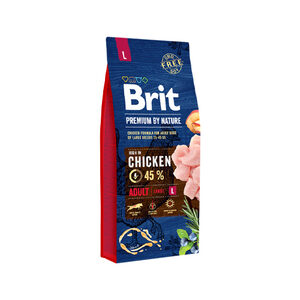 Brit Premium 15 kg  by Nature Adult L droogvoer voor honden