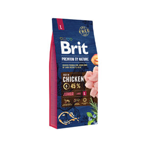Brit Premium 15 kg  by Nature Junior L droogvoer voor honden