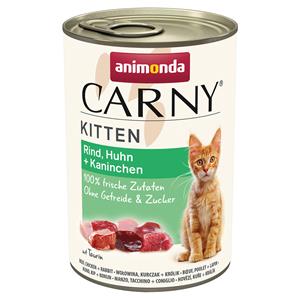 Animonda Carny Kitten 12 x 400 g - Rund, kip & konijn