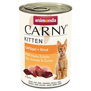 Animonda Carny Kitten 12 x 400 g - Gevogelte & rund