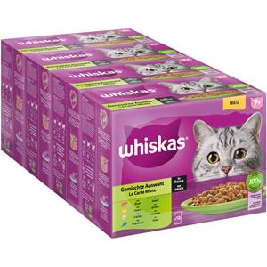 Megapack Whiskas Senior Maaltijdzakjes 48 x 85 g - 7+ Gemengde selectie in saus