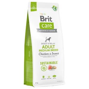 Brit Care Dog Sustainable Adult Medium Breed Kip & Insecten - Dubbelpak: 2 x 12 kg