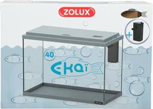 ZOLUX aquarium ekaÏ 40 grijs (24 LTR 40X20X28 CM)