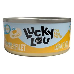 18x70g Lucky Lou Extrafood Filet in Bouillon Kip & Tonijn nat kattenvoer