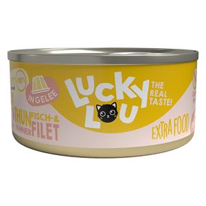 Lucky Lou 18x 70g  Extrafood in Gelei Tonijn & Kip nat kattenvoer