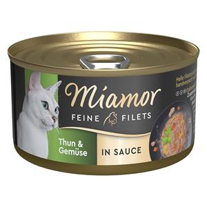 Miamor 24x85g  Fijne Filets in Saus Tonijn & groenten Nat Kattenvoer