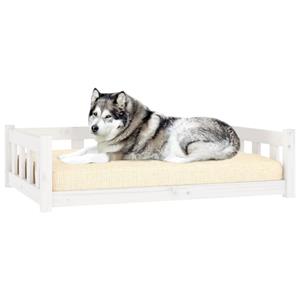 bonnevie Hundebett,Katzenbett Weiß 105,5x75,5x28 cm Massivholz Kiefer vidaXL