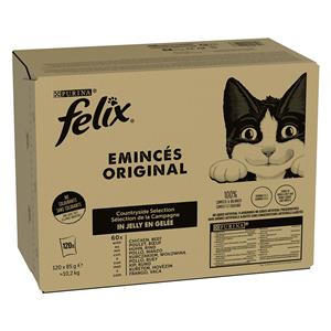Felix Jumbo verpakking: 120x85g  Classic Pouches Rund en Kip nat kattenvoer