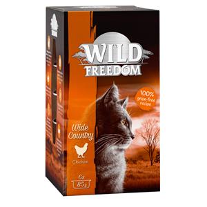 Wild Freedom 6x85g Adult Kuipje Wide Country Kip puur  Kattenvoer