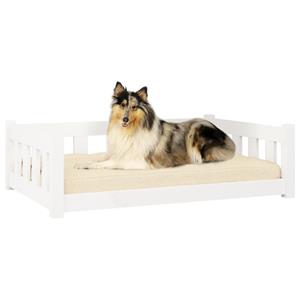 Vidaxl Hundebett Weiß 95,5x65,5x28 Cm Massivholz Kiefer