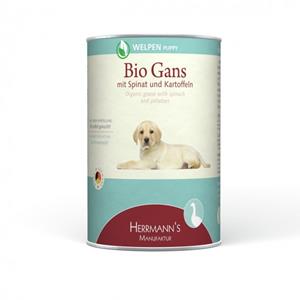 Herrmann's Bio Puppy hondenvoeding Gans met pompoen 400 gr.