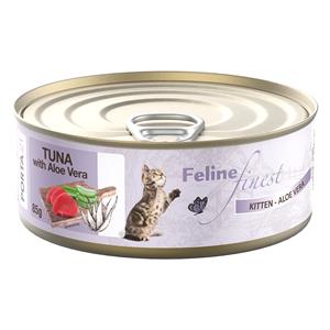 Porta 21 85g Feline Finest Kitten Tonijn met Aloë kattenvoer nat