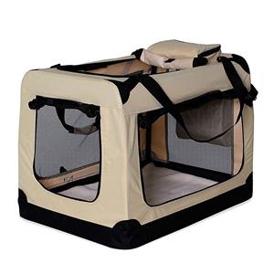 Lionto Hundetransportbox - faltbar - beige XL