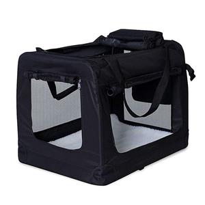 Lionto Hundetransportbox - faltbar - schwarz XL