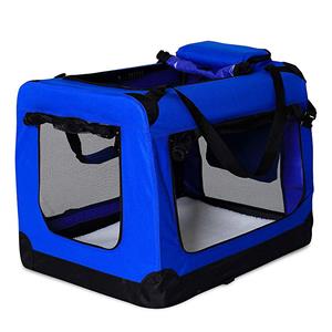Lionto Hundetransportbox - faltbar - blau XL