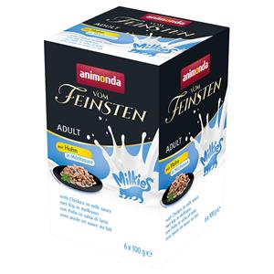 Animonda Vom Feinsten Adult Milkies in Saus 6 x 100 g Kattenvoer - Kip in Melksaus