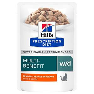 Hill's Prescription Diet W/D Digestive/Weight Management Pouch - Kattenvoer - 12x85 g
