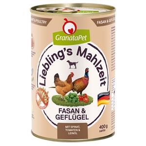 Granatapet Liebling's Mahlzeit 6 x 400 g Hondenvoer - Fazant & Gevogelte