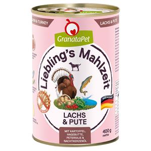 Granatapet Liebling's Mahlzeit 6 x 400 g Hondenvoer - Zalm & Kalkoen