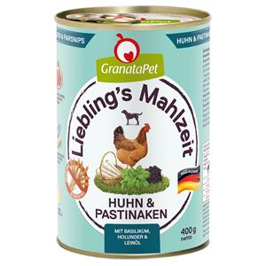 Granatapet Liebling's Mahlzeit 6 x 400 g Hondenvoer - Kip & Pastinaak