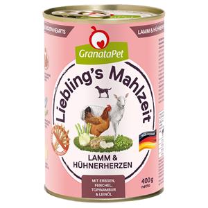 Granatapet Liebling's Mahlzeit 6 x 400 g Hondenvoer - Lam & Kippenharten