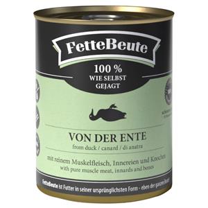 FetteBeute Hondenvoer 12 x 800 g - Eend