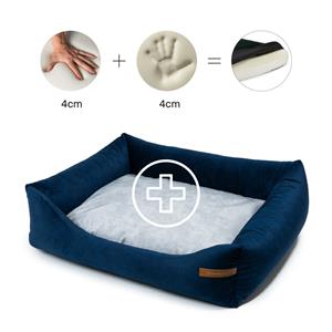 Rexproduct Otto Orthopädisches Hundebett Dunkelblau S-XL grau M