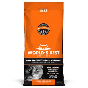 2x12,7kg World's Best Cat Litter Low-Tracking Kattenbakvulling Kat