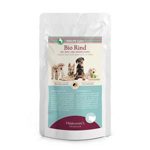 Herrmann's Bio Puppy hondenvoeding Gans met Pompoen 150 gr. - per 15 stuks