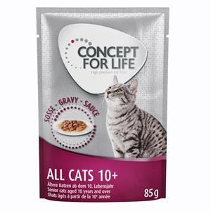 Concept for Life All Cats 10+ - Bestel ook natvoer: 12 x 85 g Concept for Life All Cats 10+ - in Saus