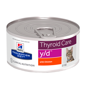 Hill's Prescription Diet Y/D Thyroid Care Blik - Kattenvoer - Kip 156 g