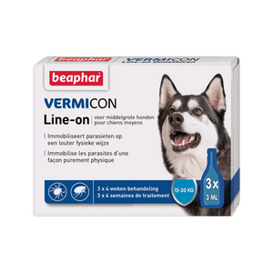 Beaphar Vermicon Line-On Middelgrote Hond - 3 pipetten