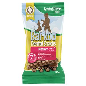 Barkoo Dental Snacks 7 Stuks - Graanvrij - 7 Stuks voor middelgrote Honden (140 g)