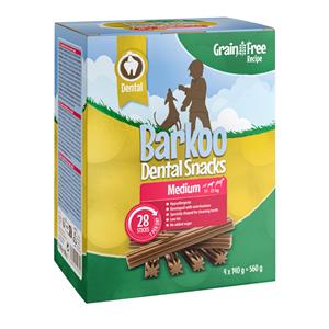 Barkoo Voordeelpakket  Dental Snacks Graanvrij - 28/56 stuks - 28 Stuks voor middelgrote honden (560 g)