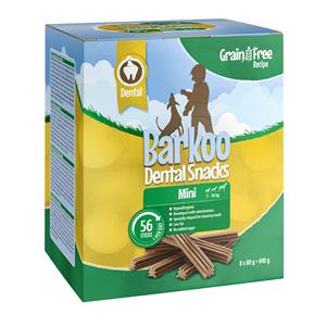 Barkoo Voordeelpakket  Dental Snacks Graanvrij - 28/56 stuks - 56 Stuks voor kleine honden (640 g)