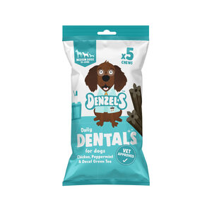 Denzel's Daily Dentals - Huhn, Pfefferminz und Grüner Tee - M - 5 Stück